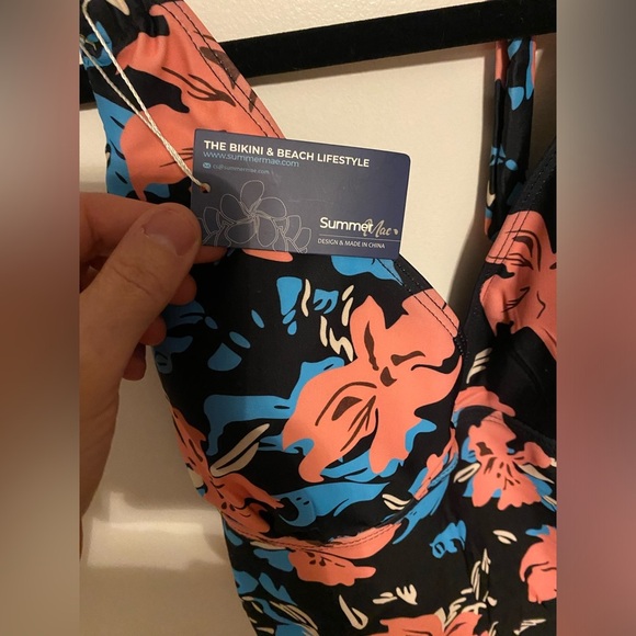 Summer Mae Maternity Halter Tankini Top, M - Picture 4 of 6